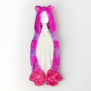 Alice In Wonderland Cheshire Cat Fan Cap Scarf Warm Hat Ear Headband Grove Furry